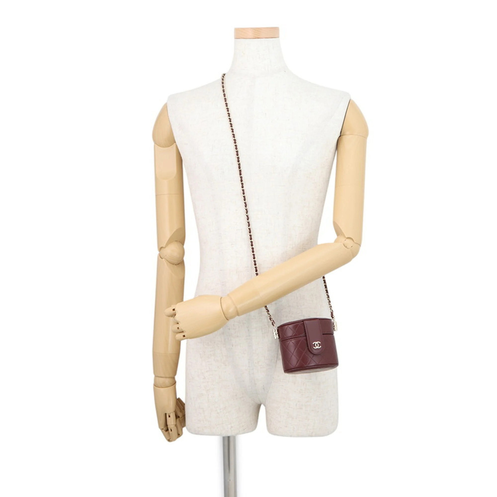CHANEL Gold Lambskin Leather Logo Shoulder Bag - Picture 4 of 11
